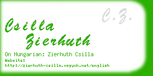 csilla zierhuth business card